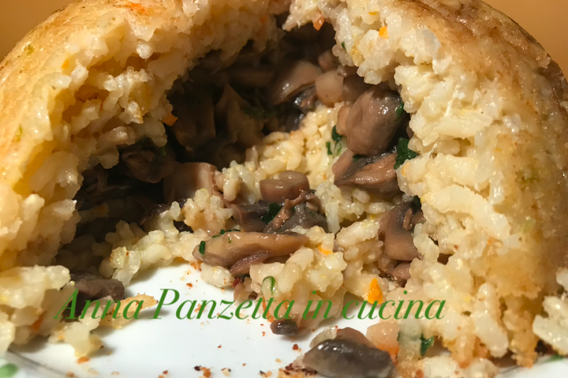 Risotto farcito ai funghi